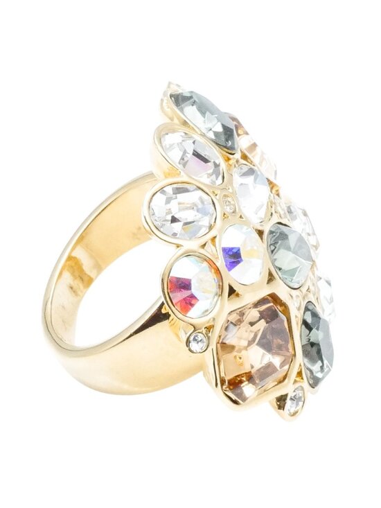 Ab Rhinestone Ring - Etsy St. John AB Crystal Rhinestone 22K Gold Plated Statement Ring Size 7.5